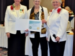 Helen Sutfin is awarded the International President\'s Certificate of Appreciation